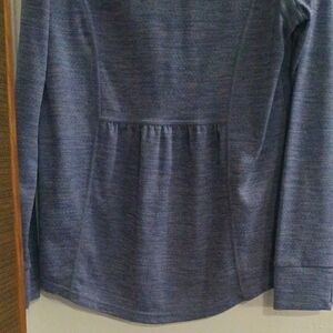 Xersion Women's Heather Blue Cowl Neck Sweater